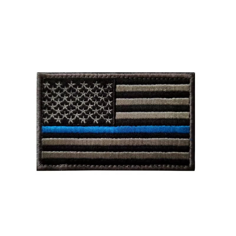 Embroidered American Flag Patch | Hook & Loop, Iron-On or Sew-On