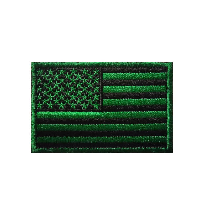 Embroidered American Flag Patch | Hook & Loop, Iron-On or Sew-On