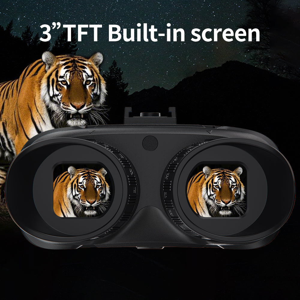 4K HD Night Vision Goggles | 36MP Digital Infrared Binoculars with 400–500m Range, 7-Level IR & Helmet Mount