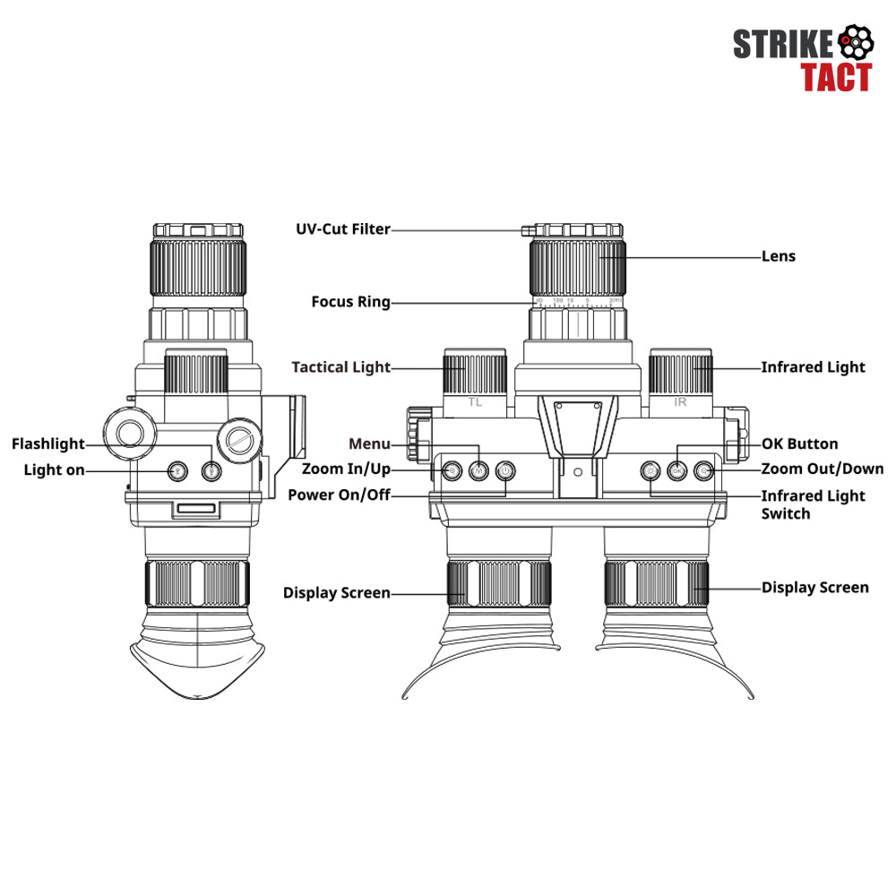 4K Night Vision Viewer with Infrared Assist – HD Recording for Outdoor Use