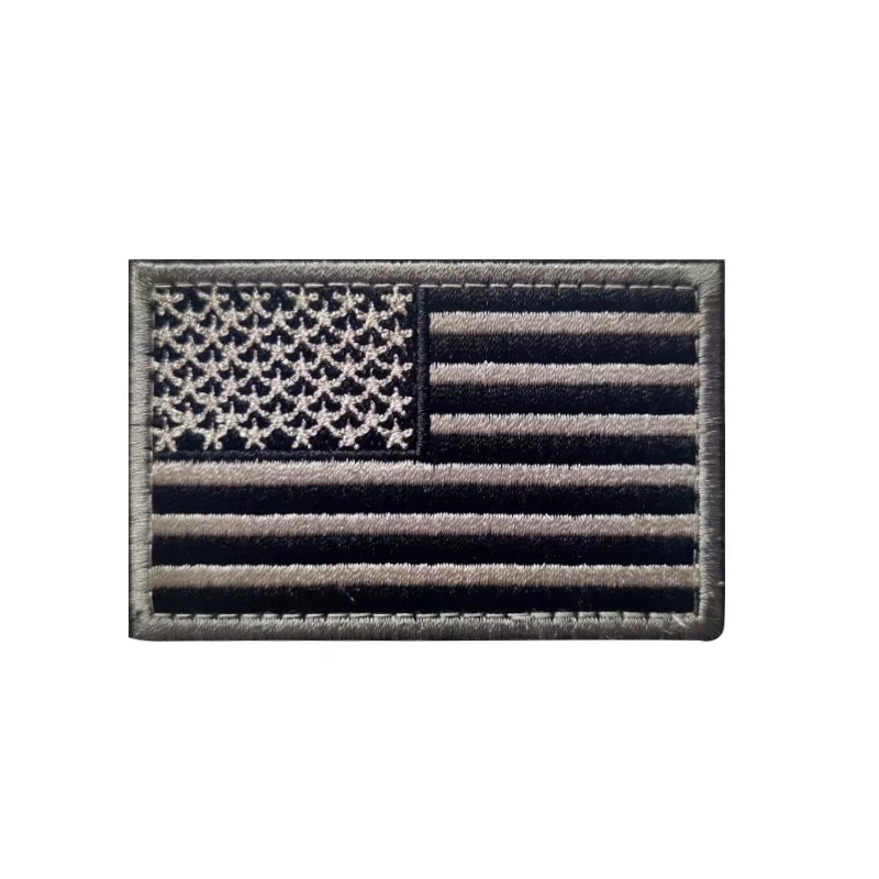 Embroidered American Flag Patch | Hook & Loop, Iron-On or Sew-On