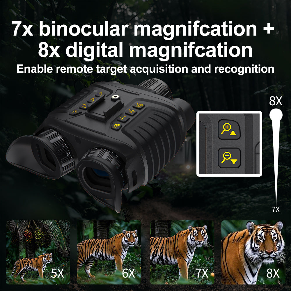 4K HD Night Vision Goggles | 36MP Digital Infrared Binoculars with 400–500m Range, 7-Level IR & Helmet Mount