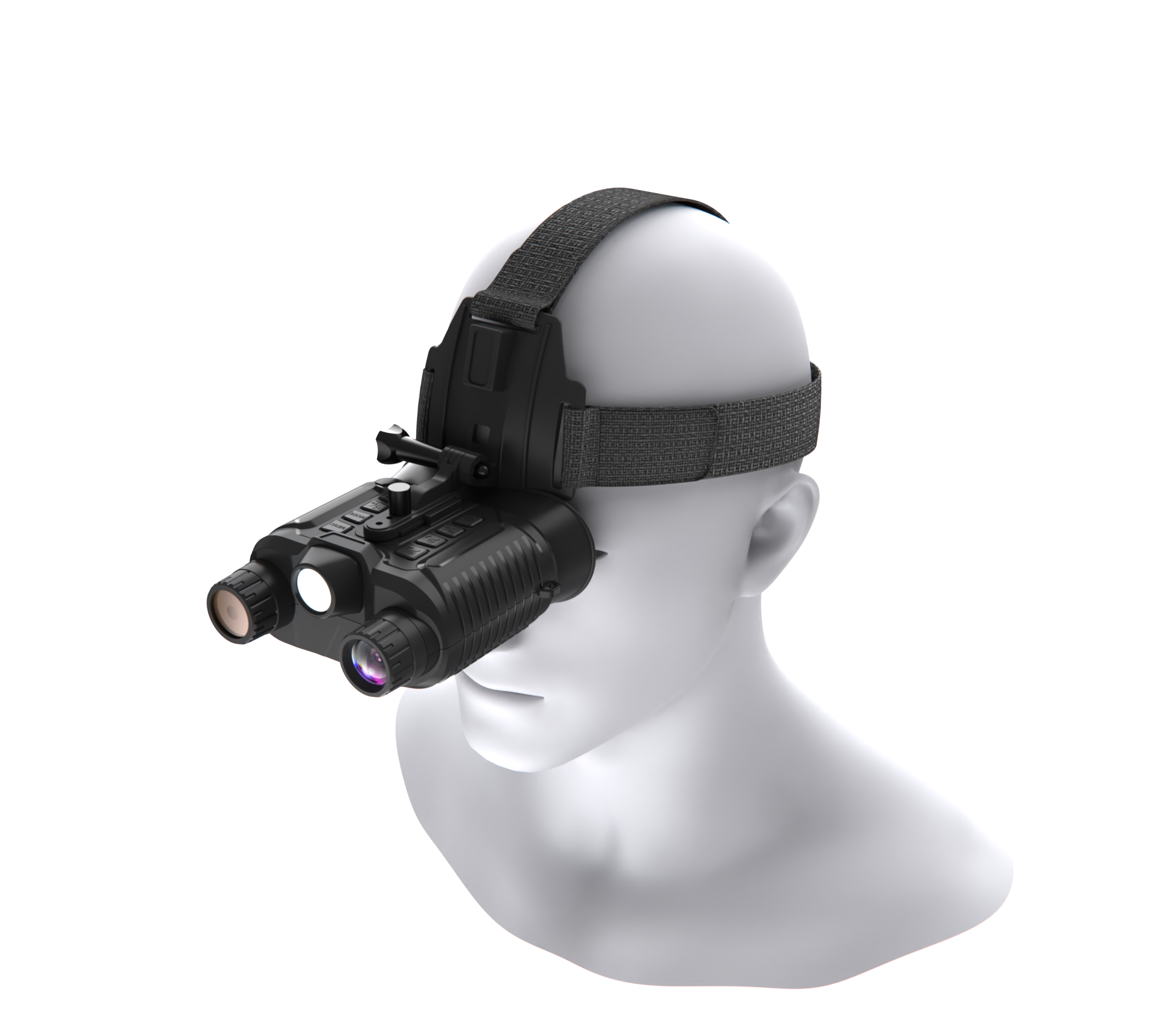 4K HD бинокулярная инфракрасная цифровая камера ночного видения с креплением на голове и тактическим фонарем