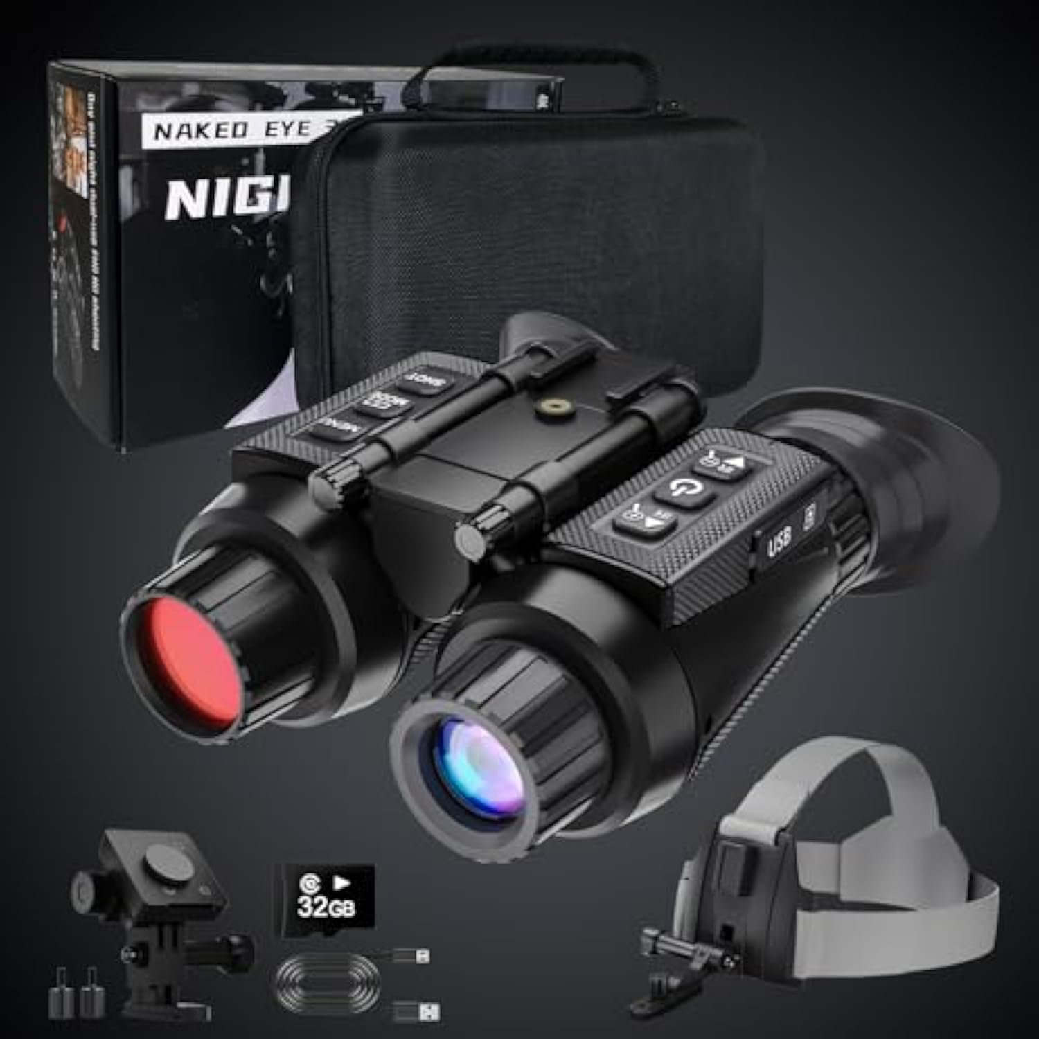 4K Tactical Night Vision Goggles Infrared Binoculars for Hunting