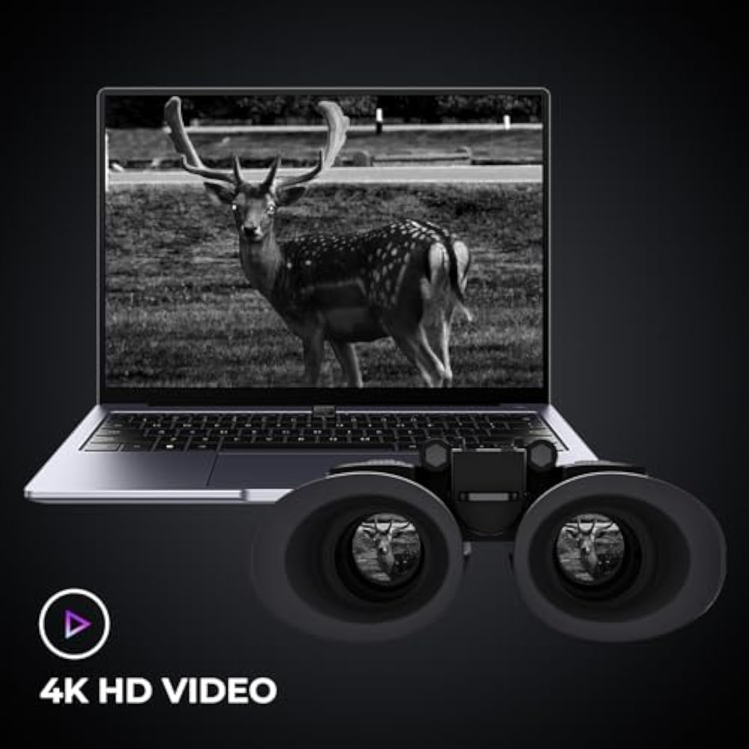 Тактические очки ночного видения 4K Инфракрасный бинокль для охоты