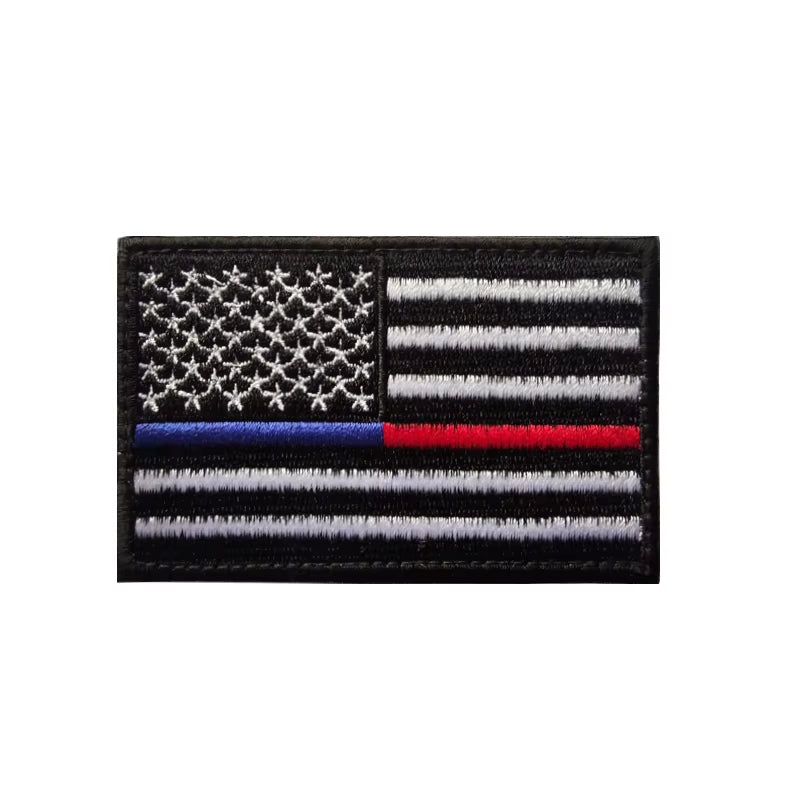 Embroidered American Flag Patch | Hook & Loop, Iron-On or Sew-On