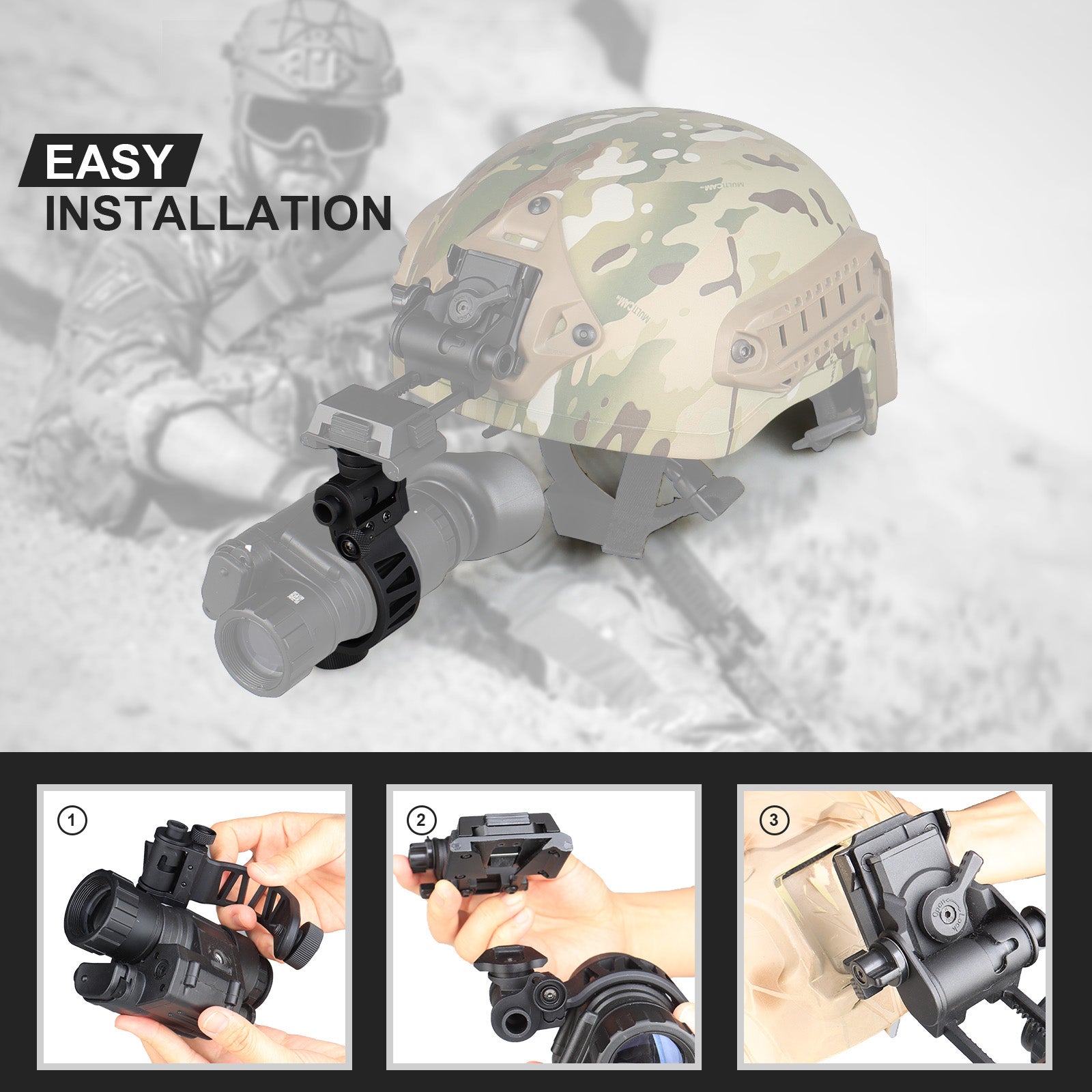 PVS-14 J-Arm NVG Mount for L4G24 | CNC Aluminum Night Vision Adapter