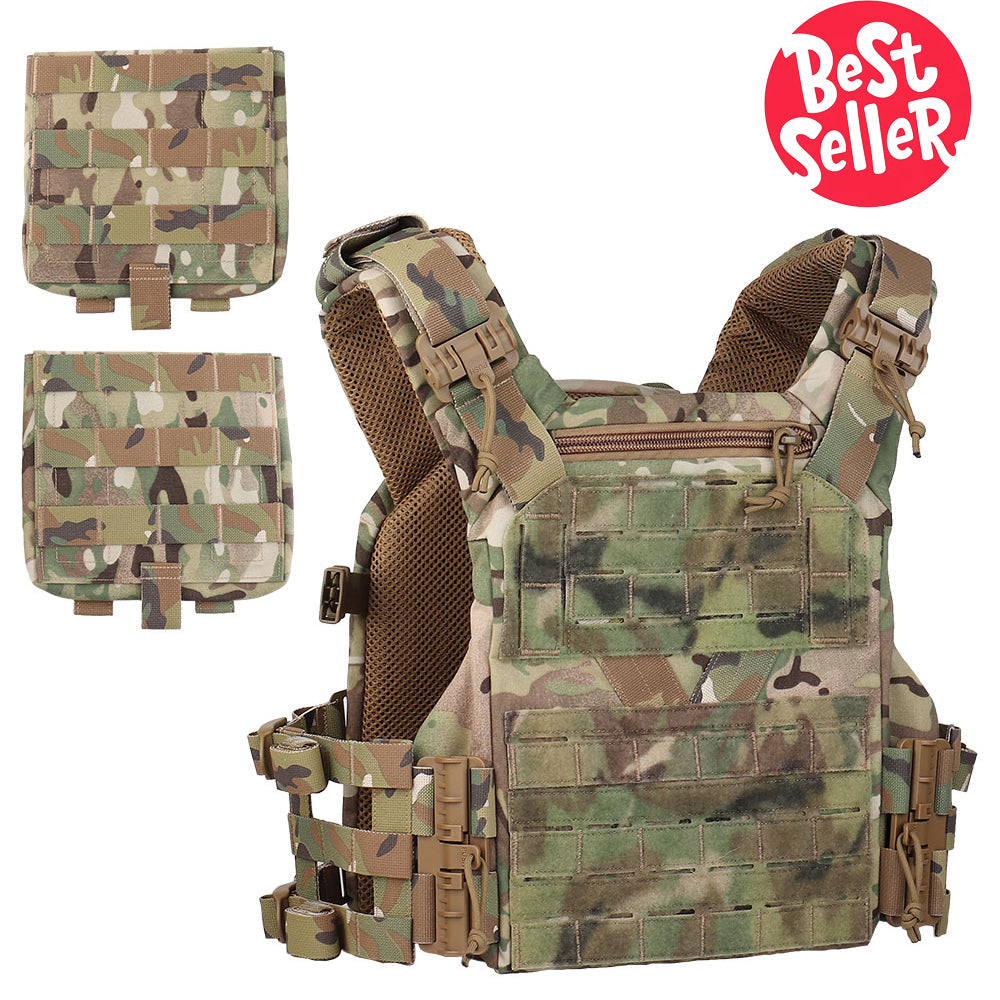 K19 Tactical Plate Carrier Vest | Adjustable Military Gear | Quick