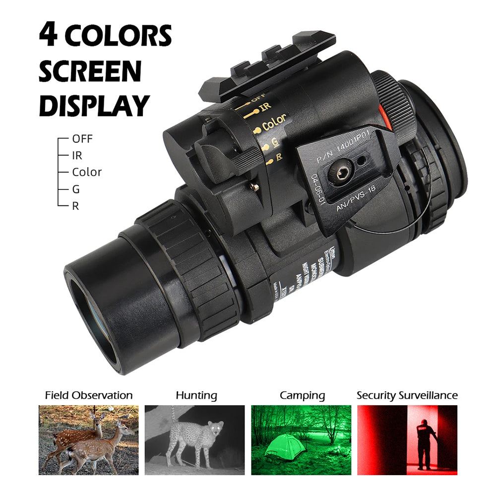 PVS-18 HD Infrared Night Vision Monocular – Head-Mounted & Lightweight for Outdoor Use