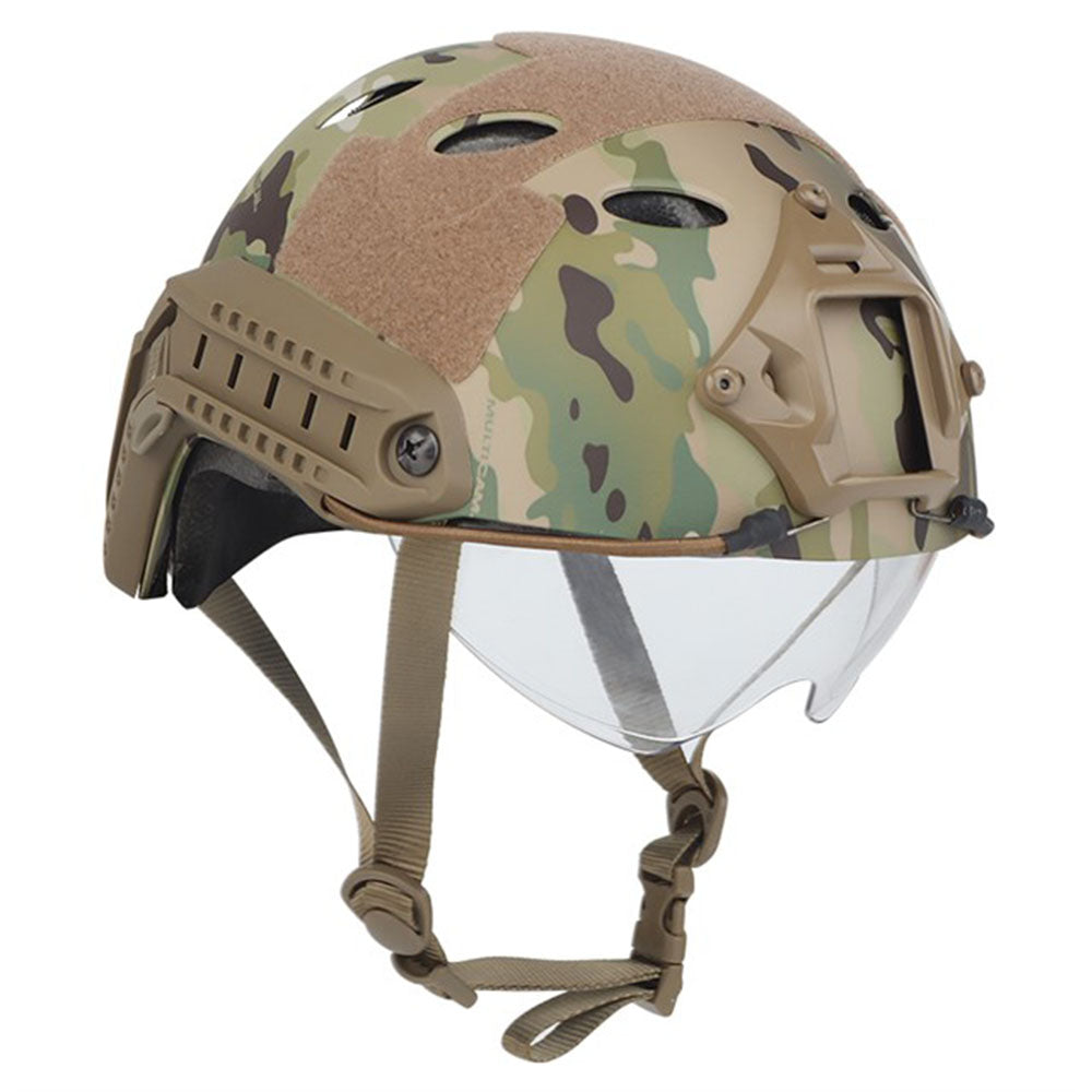 fahrradhelm ohne löcher Schneller Helm mit Schutzbrille (ohne Löcher und runde Lochversion)