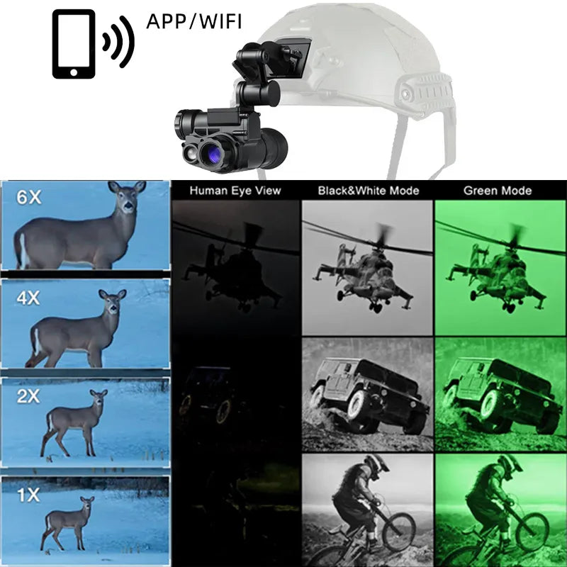 FHD Нашлемный цифровой ночной высокоточный тактический инфракрасный прибор ночного видения