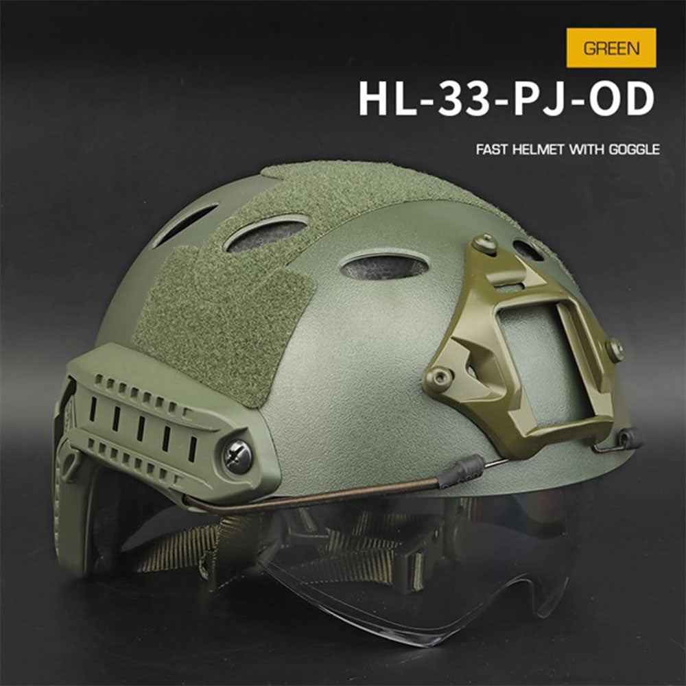 Быстрый шлем с защитными очками (версия без отверстий и с круглыми отверстиями)