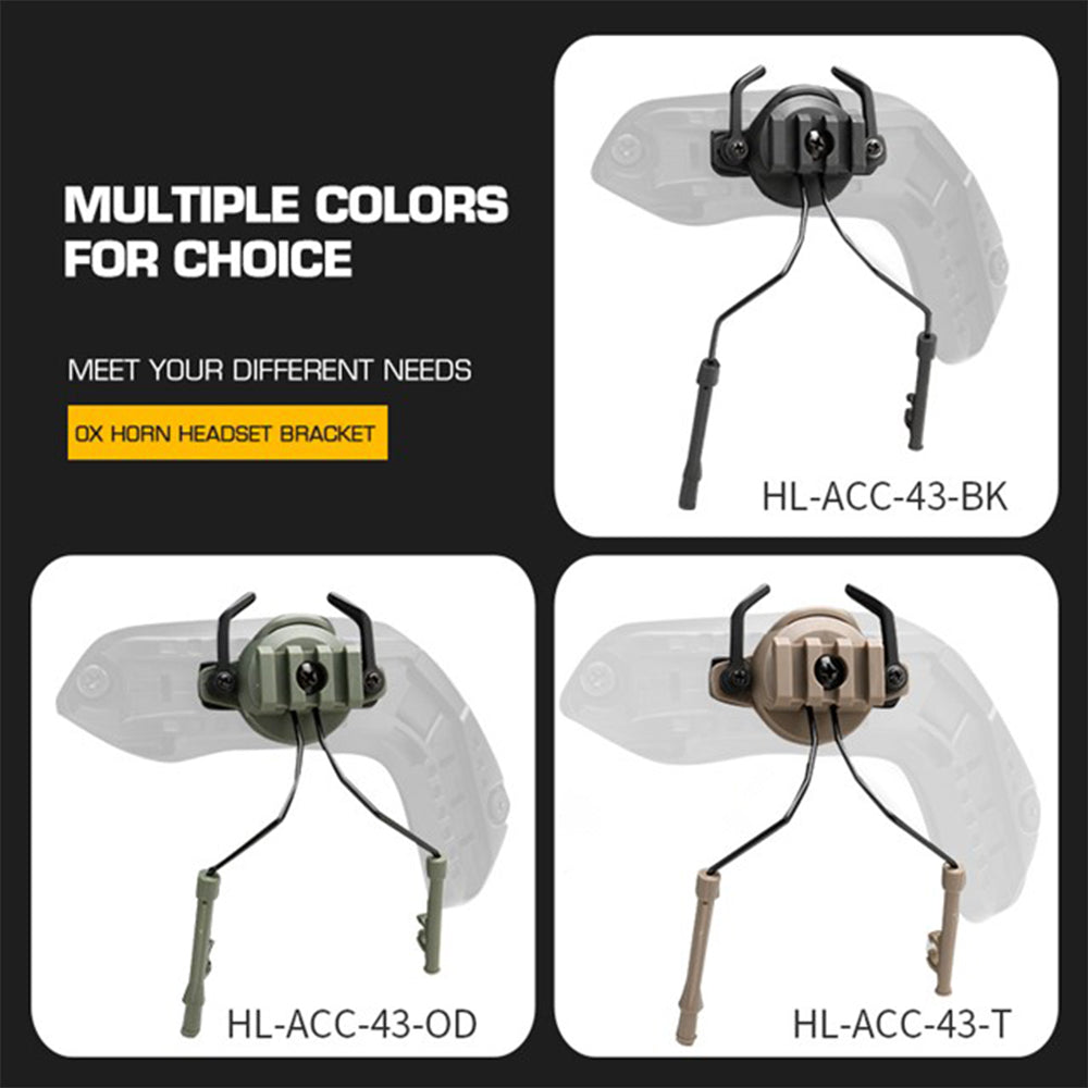 Кронштейн для гарнитуры Ox Horn (полностью подходит для направляющей шлема 19 ~ 21 мм)