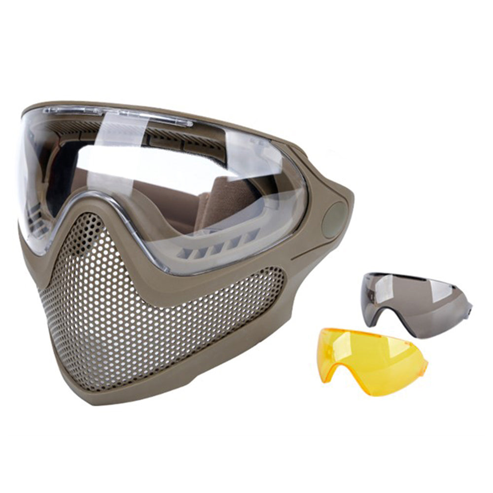 Тактическая пилотская маска (версия со стальной сеткой)