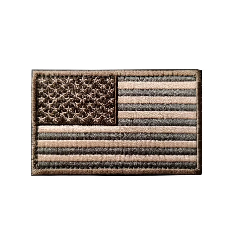 Embroidered American Flag Patch | Hook & Loop, Iron-On or Sew-On
