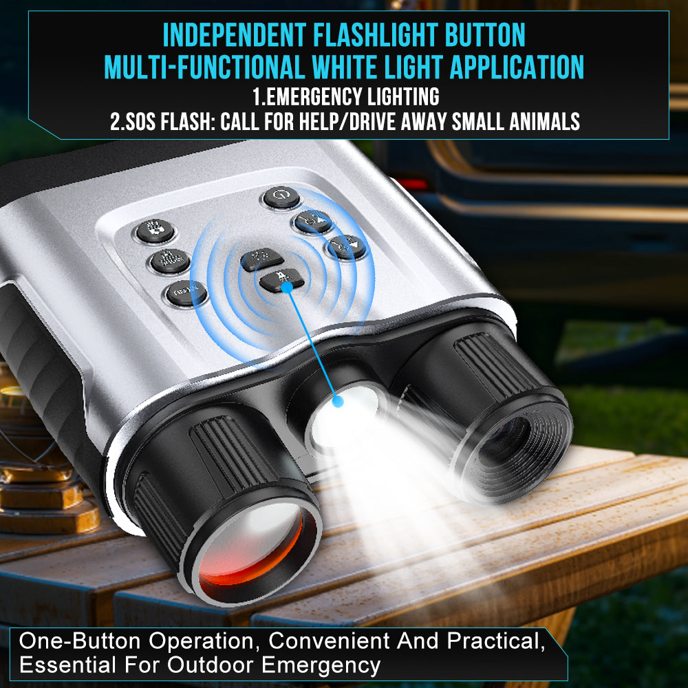 4K Holographic Night Vision Goggles with 3.2" Immersive Display, 400m IR Range & 9000mAh Battery
