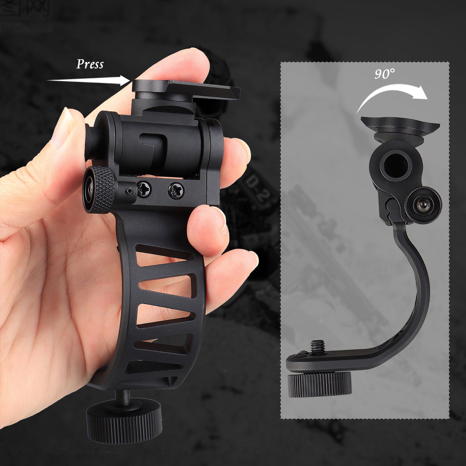 PVS-14 J-Arm NVG Mount for L4G24 | CNC Aluminum Night Vision Adapter