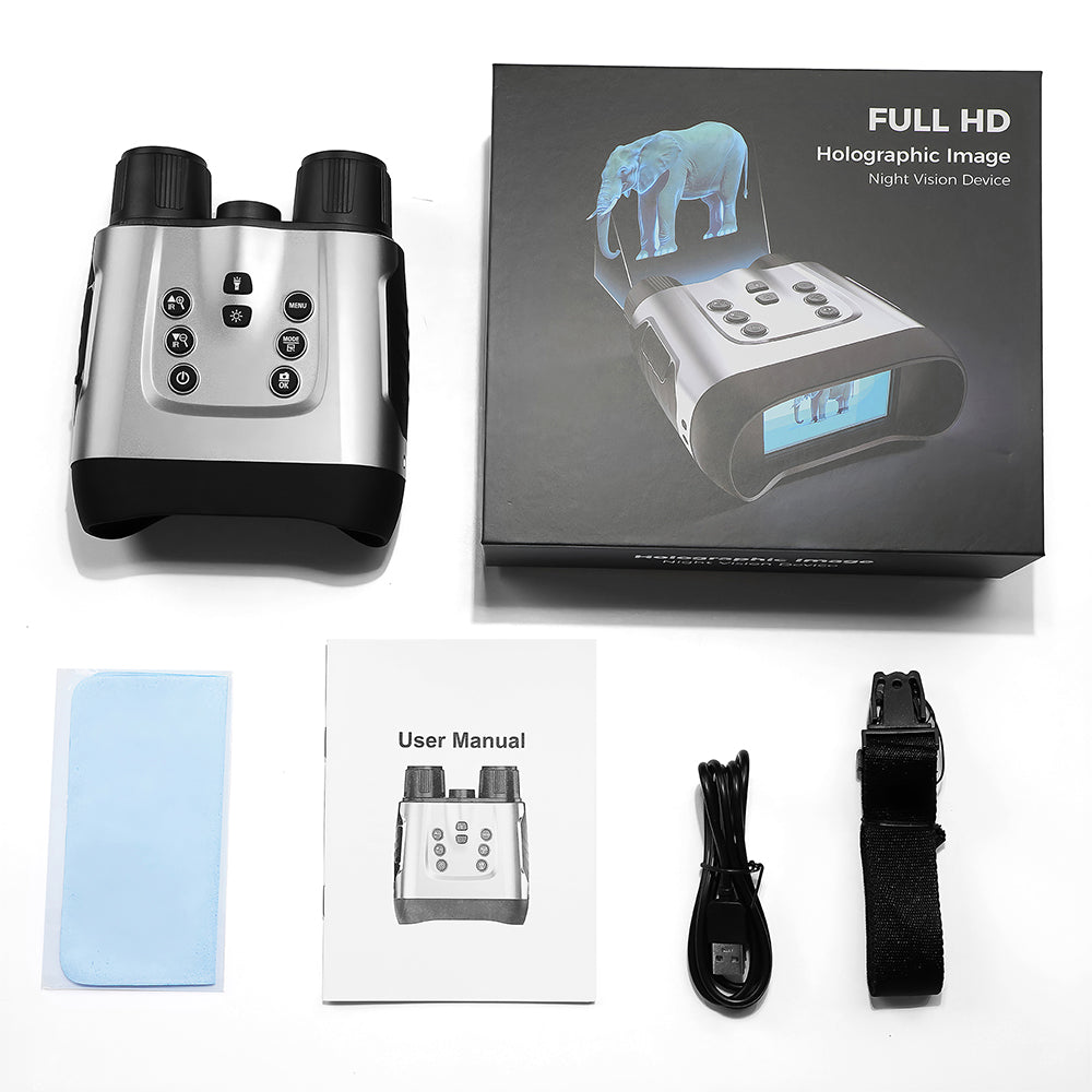 4K Holographic Night Vision Goggles with 3.2" Immersive Display, 400m IR Range & 9000mAh Battery