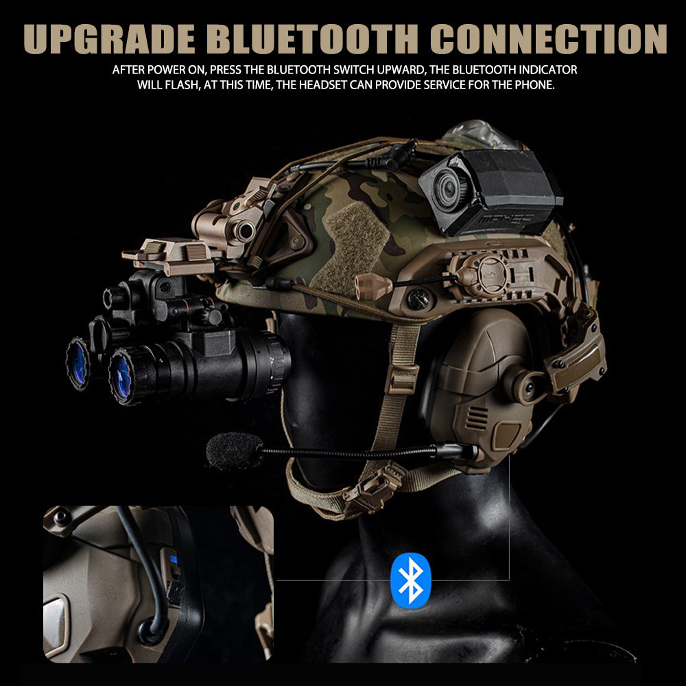 Night vision store helmet with bluetooth