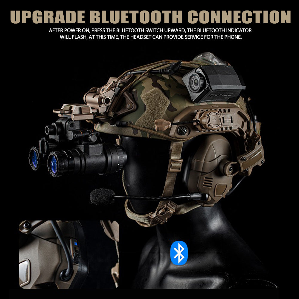 Taktisches Bluetooth-Headset mit Geräuschunterdrückung 