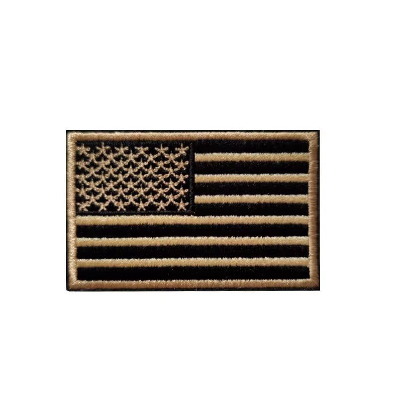 Embroidered American Flag Patch | Hook & Loop, Iron-On or Sew-On