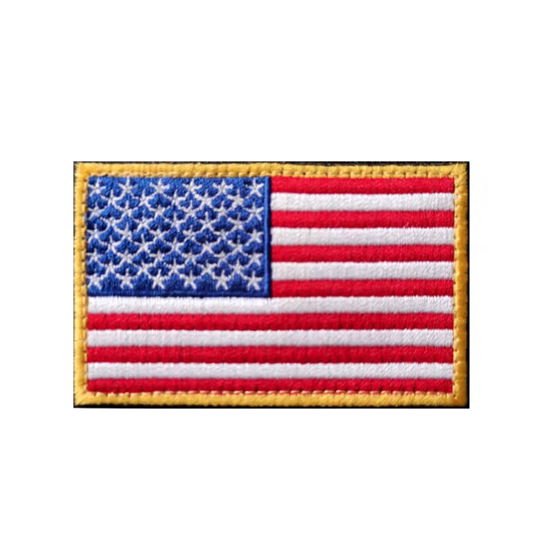 Embroidered American Flag Patch | Hook & Loop, Iron-On or Sew-On
