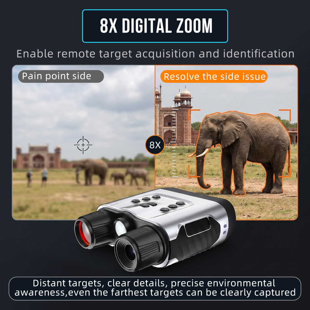 4K Holographic Night Vision Goggles with 3.2" Immersive Display, 400m IR Range & 9000mAh Battery