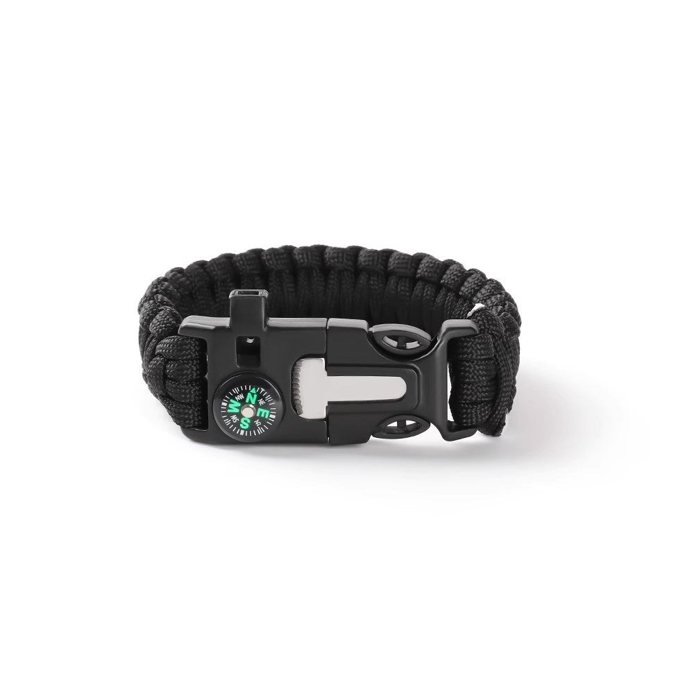 Survival Paracord Bracelet | Tactical Outdoor Emergency Gear with Compass, Fire Starter & Removable Blade