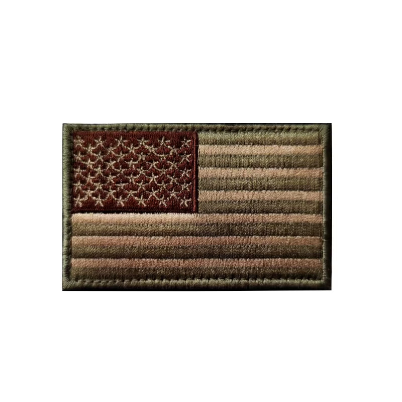 Embroidered American Flag Patch | Hook & Loop, Iron-On or Sew-On