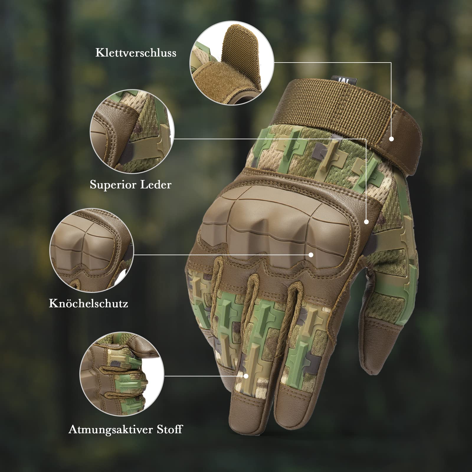 Outdoor-Reiten 5-Finger-Touchscreen CS Kampftaktische Handschuhe