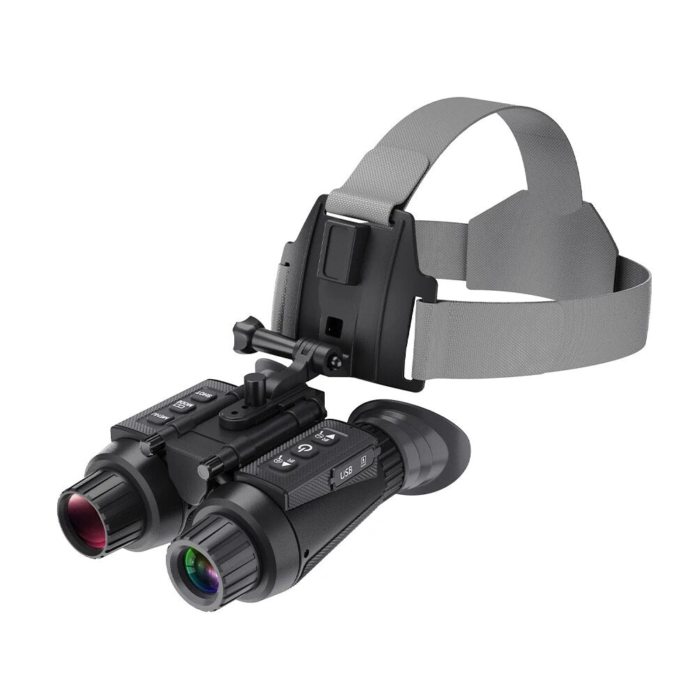 Hunter using the 4K Tactical Night Vision Goggles Infrared Binoculars during nighttime hunting, demonstrating the product's superior night vision capabilities