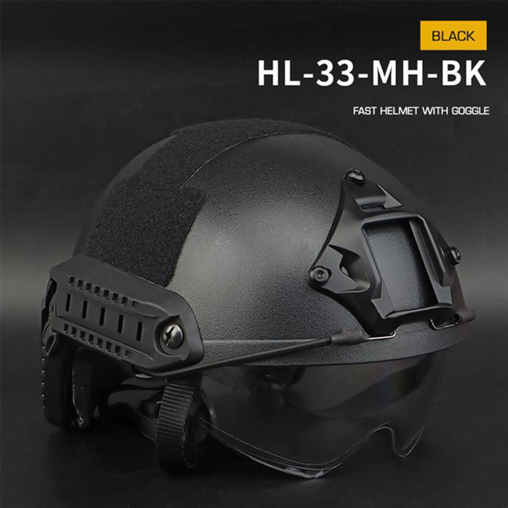 Fast Helmet With Goggle (No Holes &Round Hole Version)