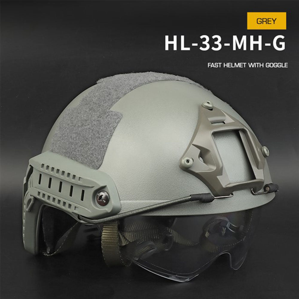 Schneller Helm mit Schutzbrille (ohne Löcher und runde Lochversion) 