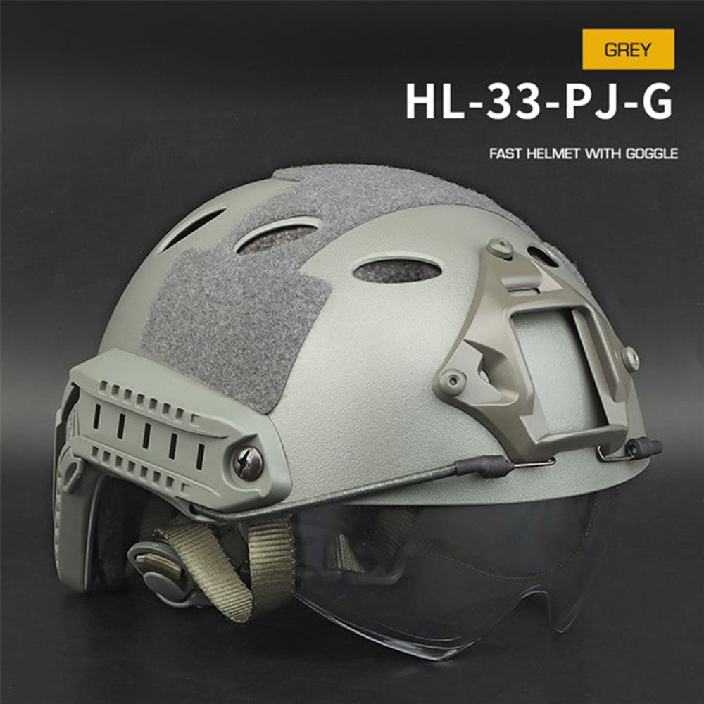 Fast Helmet With Goggle (No Holes &Round Hole Version)