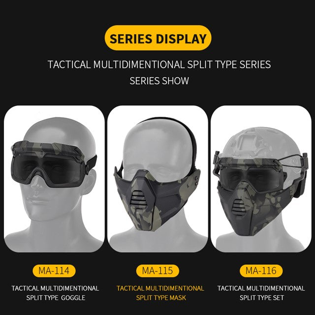Taktische mehrdimensionale geteilte Maske 